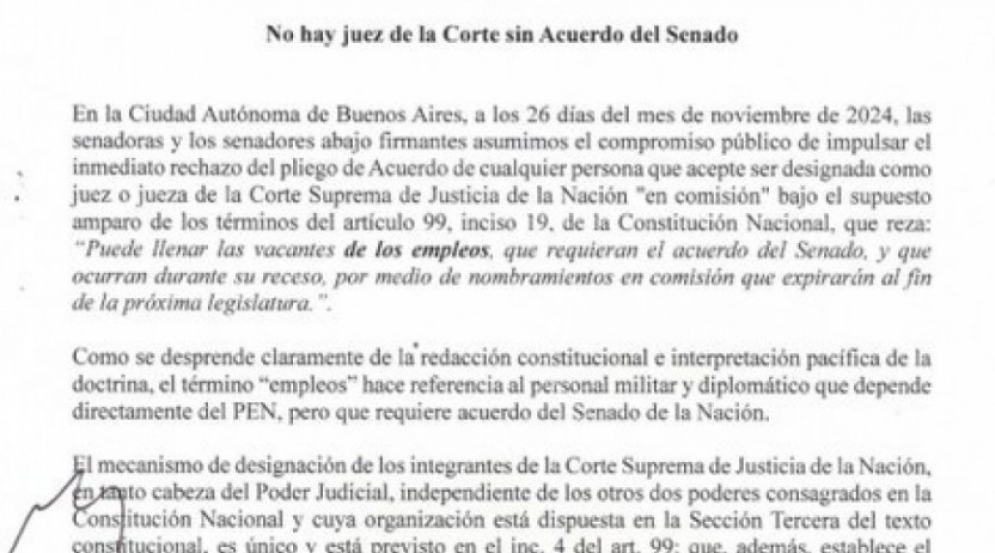 Corte Suprema: Tensión entre el Gobierno y el Senado por posibles designaciones por decreto