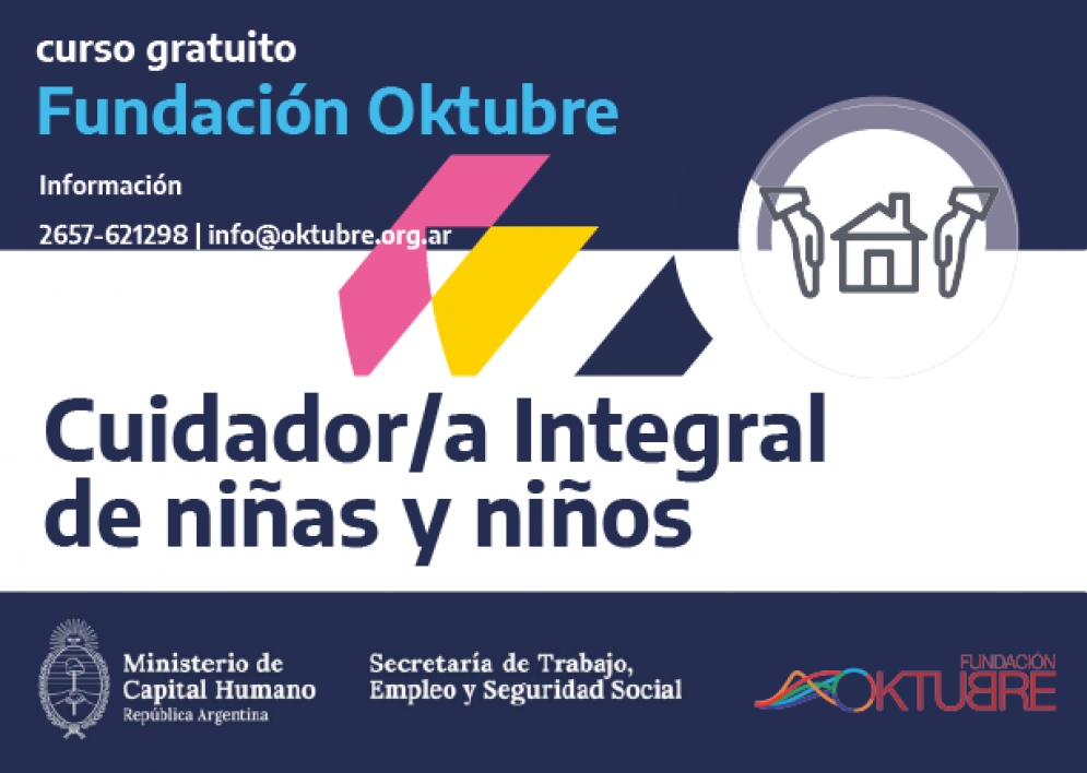 Abren inscripciones para el curso gratuito de &quot;Cuidador/a Integral de Niñas y Niños&quot; en San Luis