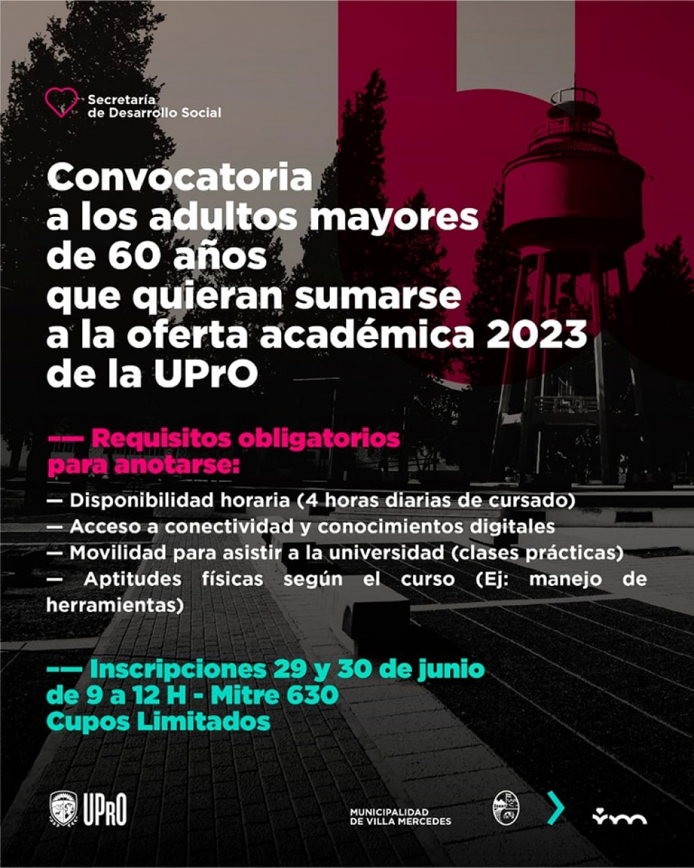 La Universidad Provincial &quot;Eva Perón&quot;nueva convocatoria a adultos mayores.