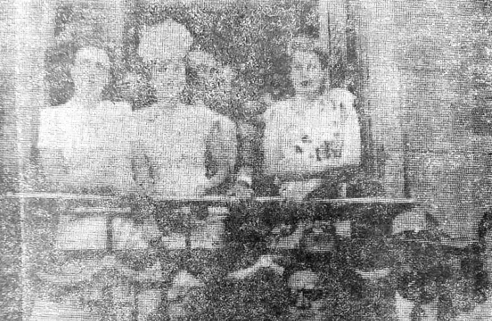 Evita en San Luis. Desde un balcón de la casa de la familia Salvatore, en enero de 1946.