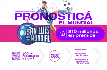 “San Luis está Mundial”, una propuesta para jugar y ganar junto a la Selección Argentina